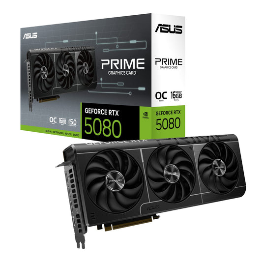 ASUS Nvidia Geforce RTX 5080 Prime OC 16GB GDDR7 Graphics Cards