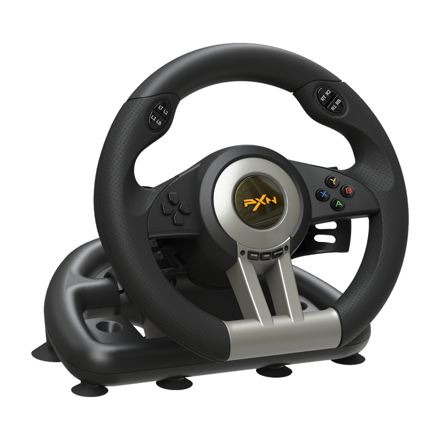 PXN V3 Pro 180 degree vibration steering wheel with 2-pedals (black)