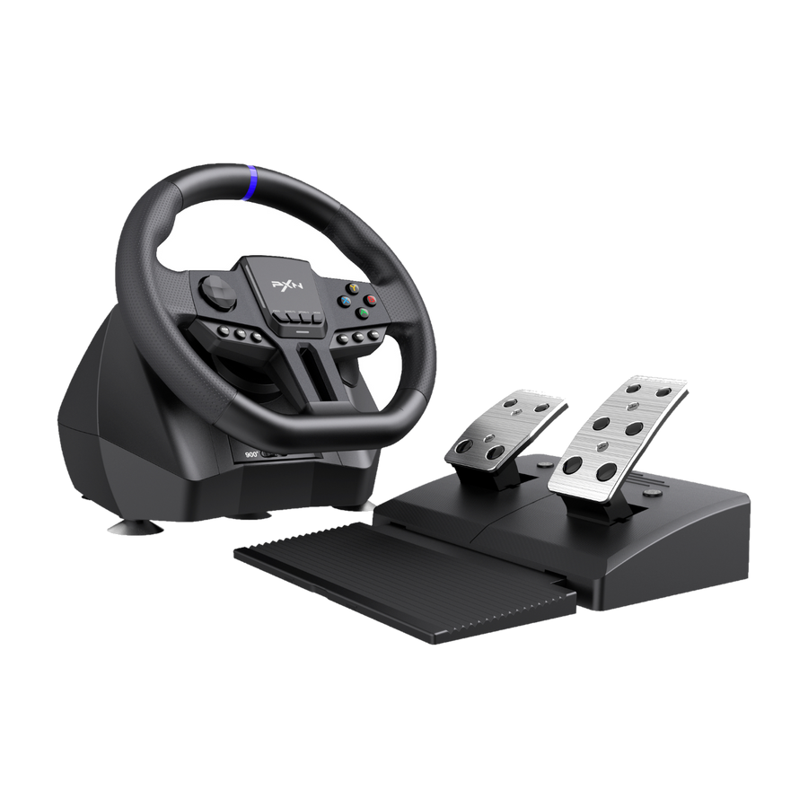 PXN V900 Gen2 270/900 degree vibration steering wheel with 2-pedals