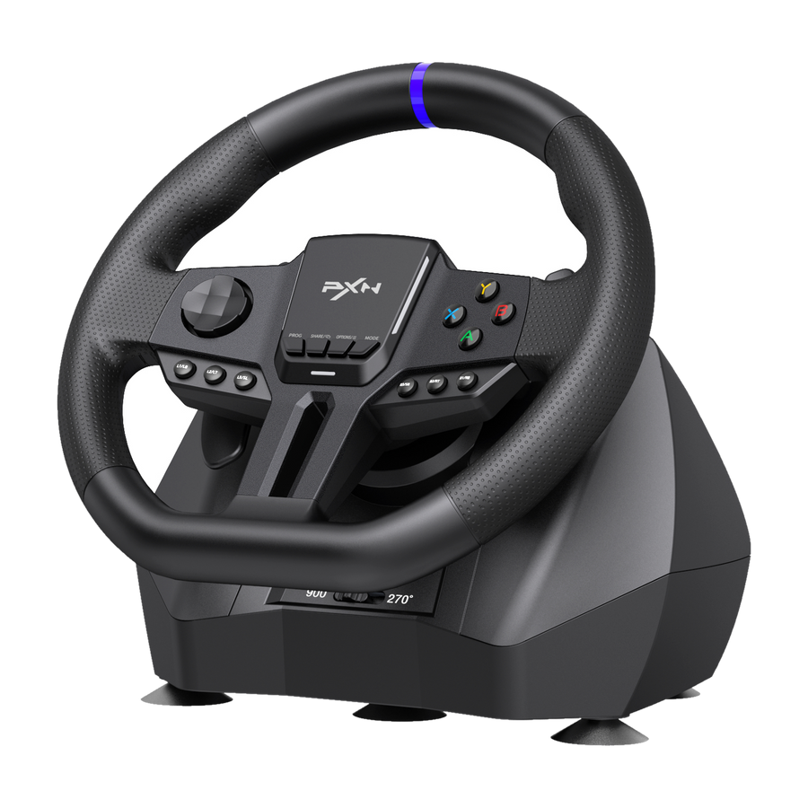 PXN V900 Gen2 270/900 degree vibration steering wheel with 2-pedals