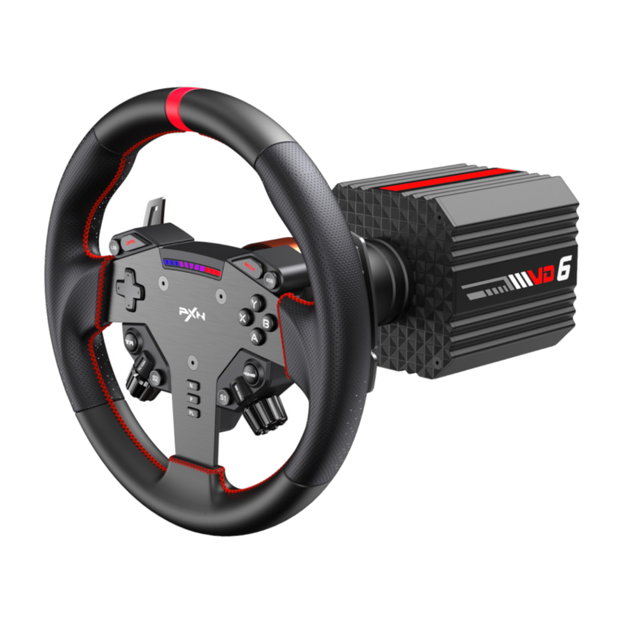 PXN VD6 Direct Drive Bundle 6nm FFB, W AS Steering Wheel, PD HM 2 Pedals (PD HM Brake&Throttle), and Z9 table clamp