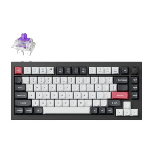 Keychron Q1 HE 75% Full Assembled  Magnetic Switch Hot-Swap Gateron DBL-Rail Nebula Switch RGB Wireless Keyboard - Black