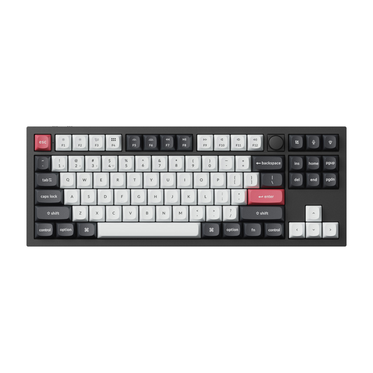 keychron Q3 HE ANSI 80% TKL 87 Key Carbon BlackOSA Full Assembled Knob Magnetic Switch RGB Hot-Swap Gateron Double-Rail Magnetic Nebula Switch Wireless / Wired / 2.4GHz Normal Profile QMK Custom Keyboard