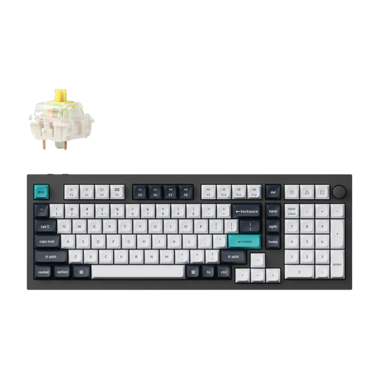 Keychron Q5 Max 96% Full Assembled Knob Banana Switch Hot-Swap Gateron Jupiter RGB Wireless Keyboard - Black