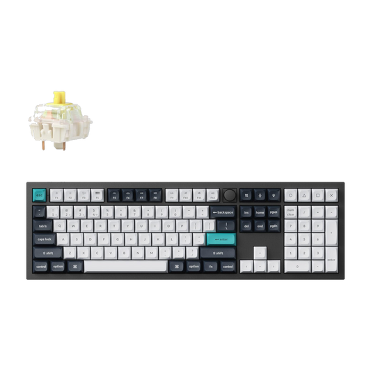 Keychron Q6 Max 100% Full Assembled Knob Banana Switch Hot-Swap Gateron Jupiter RGB Wireless Keyboard - Black