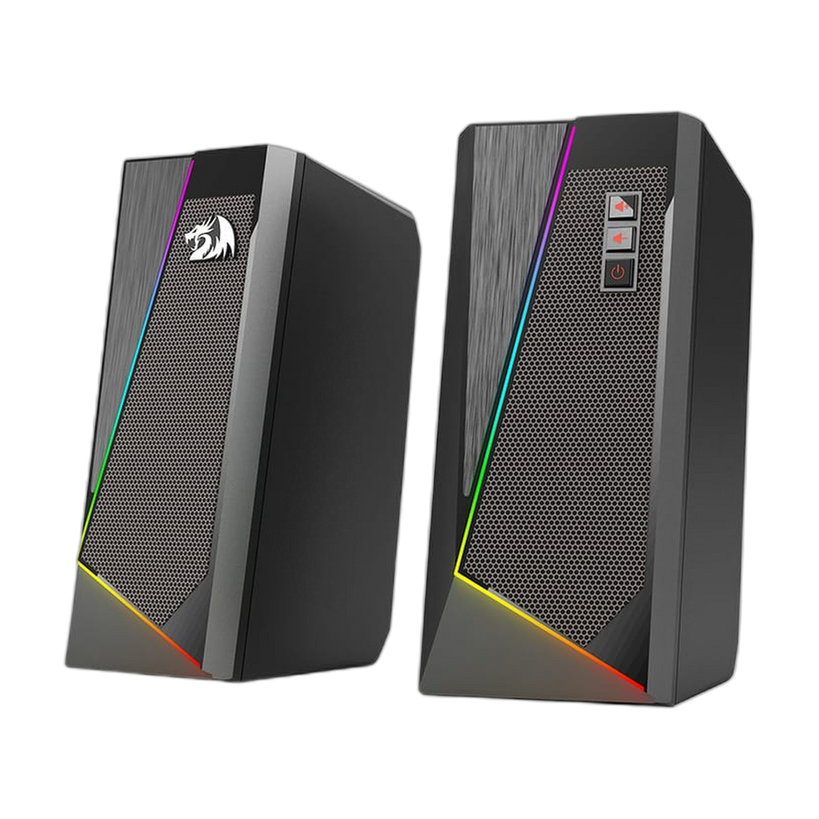 REDRAGON 2.0 Satellite Speaker ANVIL 2 x 3W RGB USB|Aux Gaming Speaker - Black