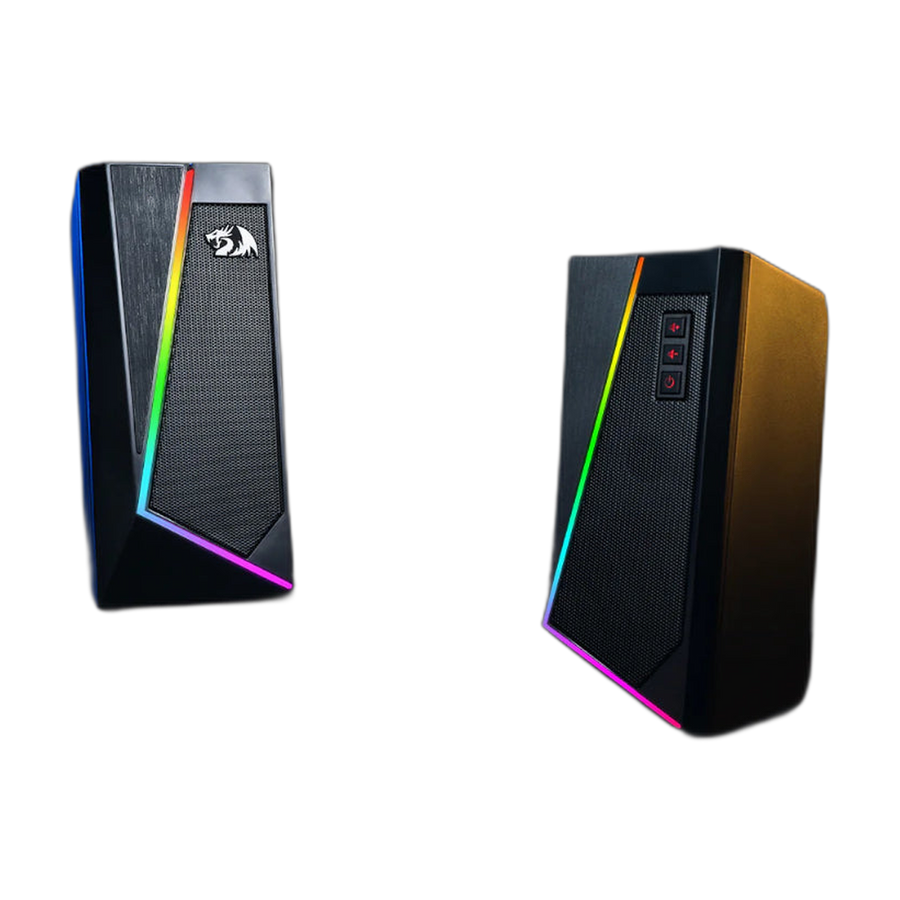 REDRAGON 2.0 Satellite Speaker ANVIL 2 x 3W RGB USB|Aux Gaming Speaker - Black