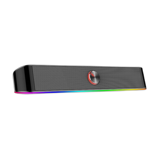 REDRAGON 2.0 Sound Bar ADIEMUS 2 x 3W RGB USB|Aux PC Gaming Speaker - Black