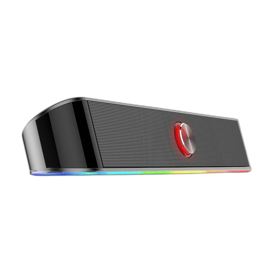 REDRAGON 2.0 Sound Bar ADIEMUS 2 x 3W RGB USB|Aux PC Gaming Speaker - Black