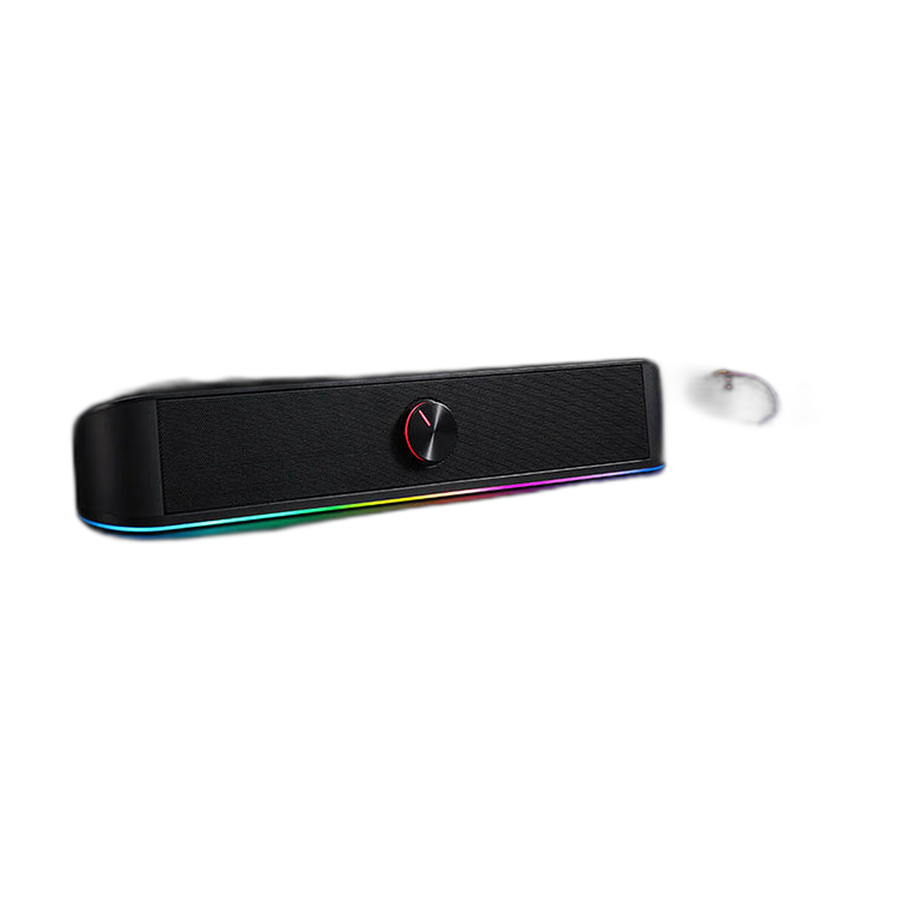 REDRAGON 2.0 Sound Bar ADIEMUS 2 x 3W RGB USB|Aux PC Gaming Speaker - Black
