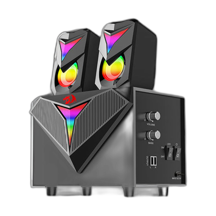 REDRAGON 2.1 Satellite Speaker TOCCATA RGB 11W Gaming Speaker - Black