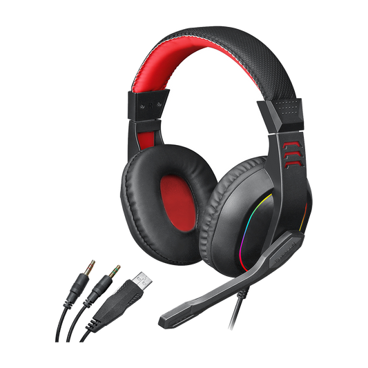 REDRAGON Over-Ear ARES RGB Aux Gaming Headset - Black
