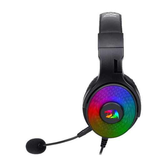 REDRAGON Over-Ear PANDORA USB (Power Only)|Aux (Mic & Headset) RGB Gaming Headset - Black