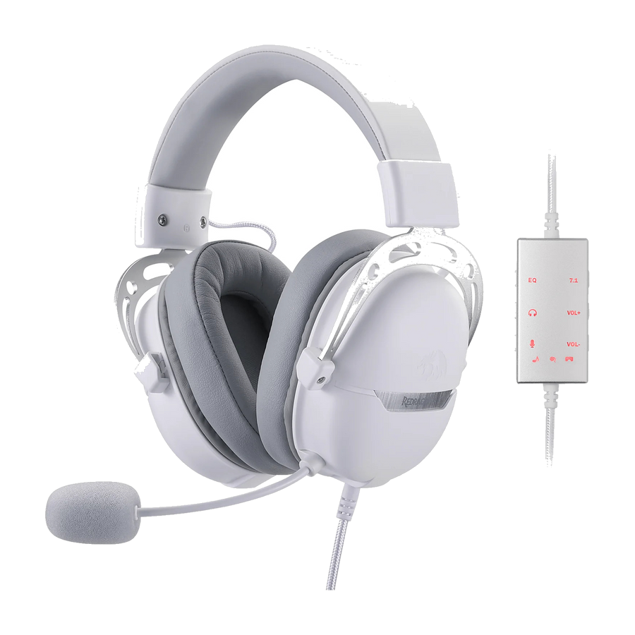 REDRAGON Over-Ear AURORA Gaming Headset - White