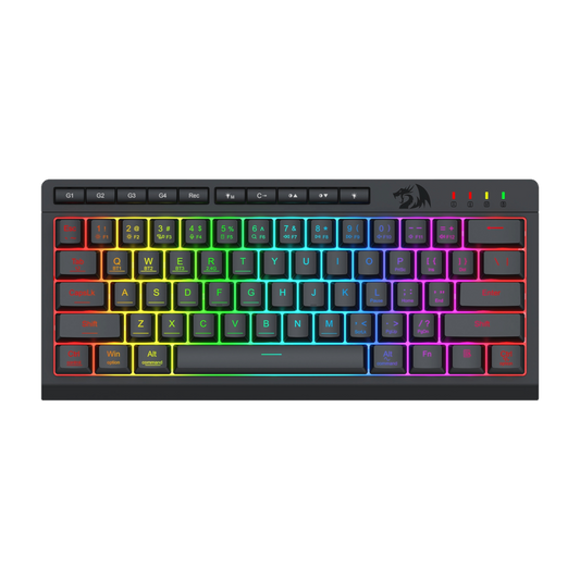 Redragon SHIVA 61 PRO Wired 2.4G Bluetooth Keyboard - Black