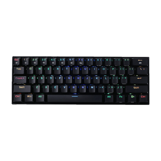 REDRAGON DRACONIC PRO Mechanical 61 Key|Bluetooth 5.0|RGB 9 Colour Modes|Rechargable Battery|Type-C Charging Cable Gaming Keyboard - Black