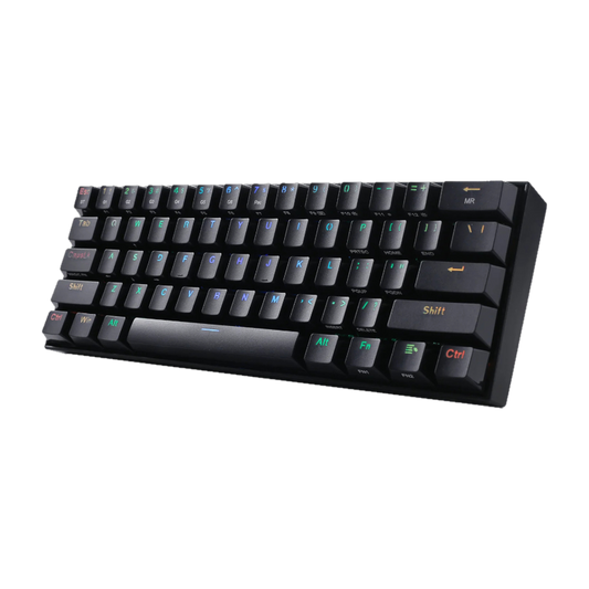 REDRAGON DRACONIC PRO Mechanical 61 Key|Bluetooth 5.0|RGB 9 Colour Modes|Rechargable Battery|Type-C Charging Cable Gaming Keyboard - Black