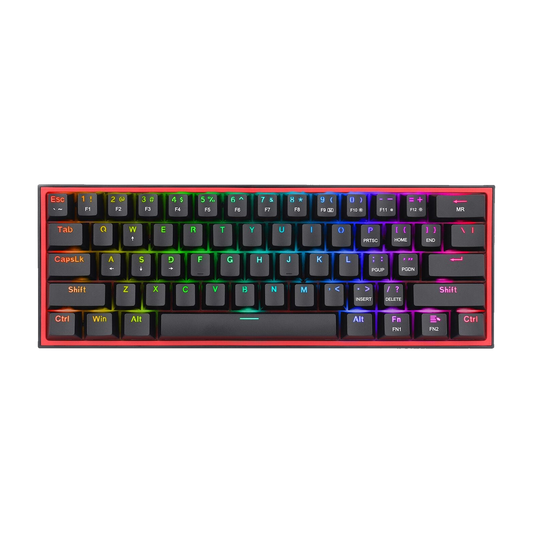 REDRAGON FIZZ PRO Wireless Mechanical Keyboard RGB 61Key Design - Black