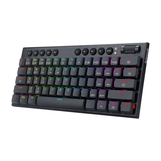 REDRAGON Horus Mini 61Key Red Switch RGB Low Profile Gaming Mechanical Keyboard - Black