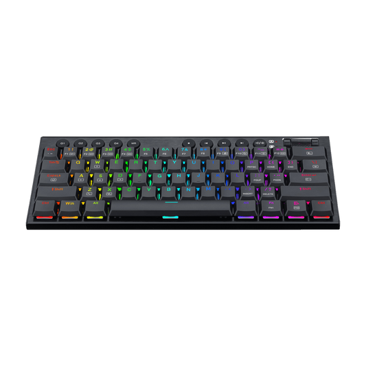 REDRAGON Horus Mini 61Key Red Switch RGB Low Profile Gaming Mechanical Keyboard - Black