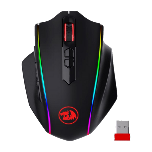 REDRAGON VAMPIRE ELITE Wireless 16000DPI|8 Button|Ergonomic Design|P3335 Optical Sensor|Type-C Cable|RGB Backlit Gaming Mouse - Black