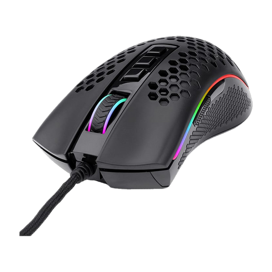 REDRAGON STORM 12400DPI 7 Buttons|Ergonomic Design|P3327 Optical Sensor|Lightweight Body|RGB Backlit gaming Mouse - Black