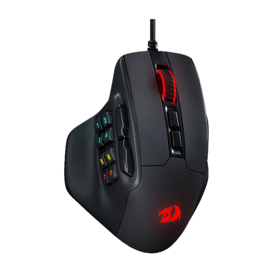 REDRAGON Aatrox 6200DP RGB MMO Gaming Mouse - Black