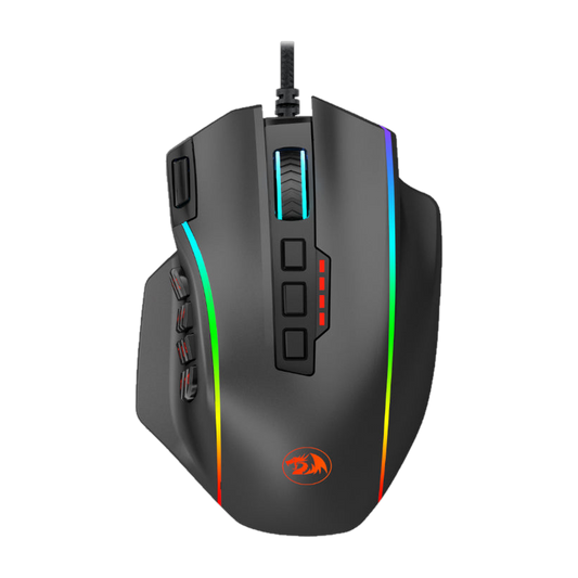 REDRAGON PERDICTION 4 12400DPI RGB MMO Ergo Gaming Mouse - Black