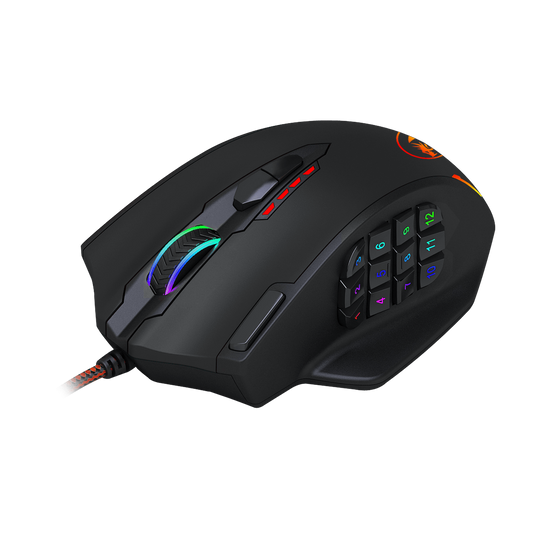 REDRAGON IMPACT 12400DPI MMO Gaming Mouse - Black