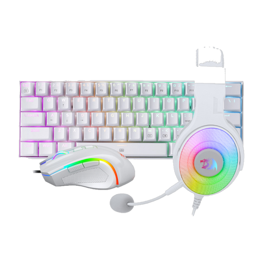 REDRAGON 3IN1 MS|HS|KB WIRED COMBO - WHITE