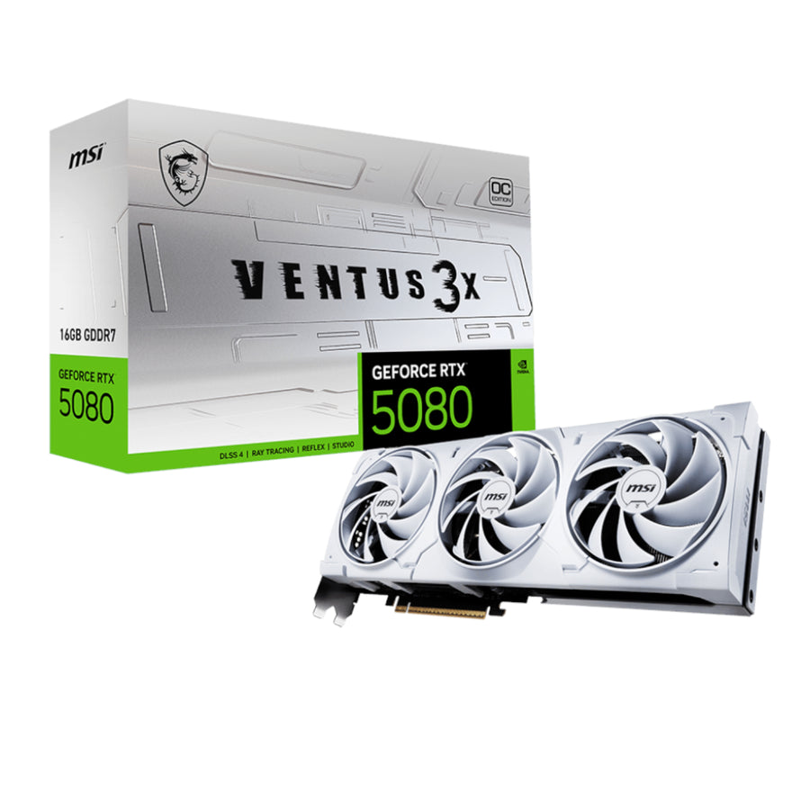 MSI Nvidia GeForce RTX 5080 VENTUS 3X OC 16GB GDDR7 Graphics Card