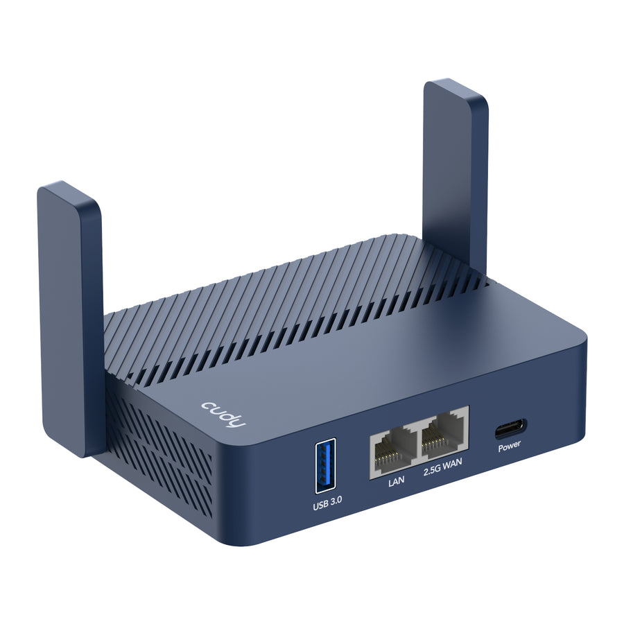 Cudy AX3000 2.5G Dual Band Wi-Fi 6 Mesh Mini VPN Travel Router with USB
