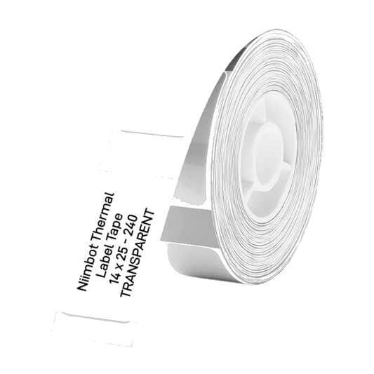 NIIMBOT D11/D110/D101/H1S Thermal Label 14x25mm - 240 Labels Per Roll - Transparent