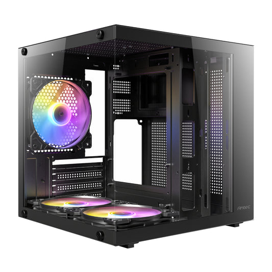 Antec VCX10M RGB Micro-ATX | ITX RGB Mini -Tower Gaming Chassis - Black
