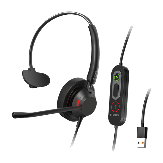 WINX CALL Pro 2 Mono AI Noise Cancelling Headset