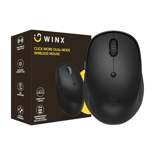 WINX Click More Dual-Mode Wireless Mouse - Black